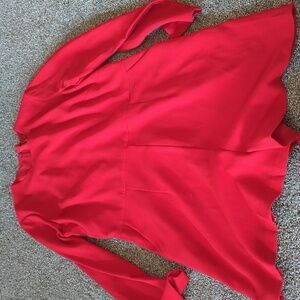 Long sleeve red romper